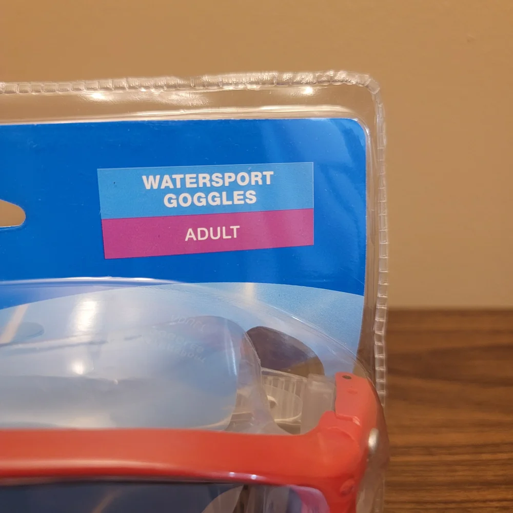 Watersport Swim Goggles Vibrant‎ Red New Adult Sun & Fun